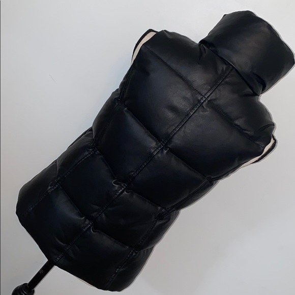 Juicy Couture Black 100% Leather Puff Vest S - Picture 4 of 8